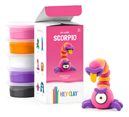Hey Clay Massa Moldear Plastilina Color Scorpio 5 Latas