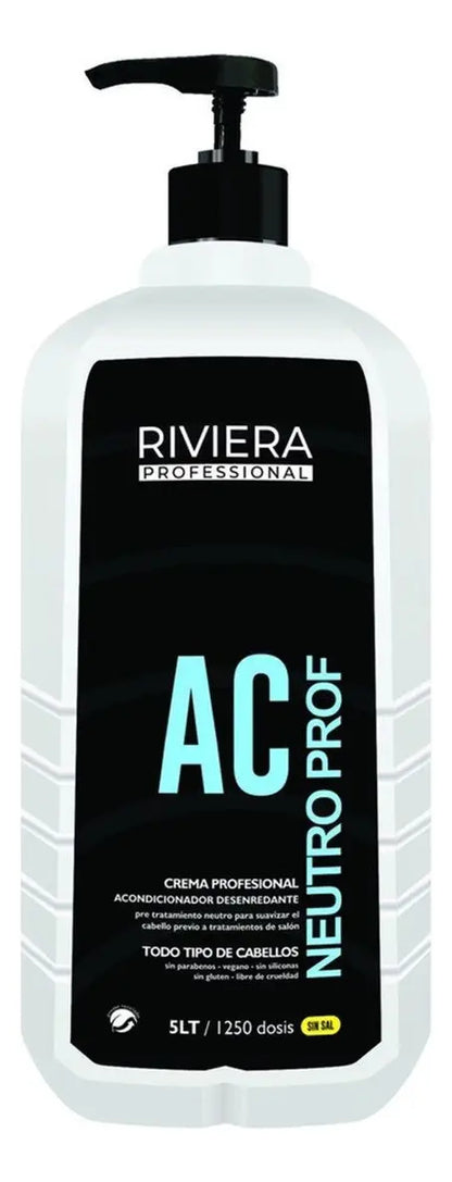 Acondicionador Neutro Riviera Profesional Sin Sal 5 Litros