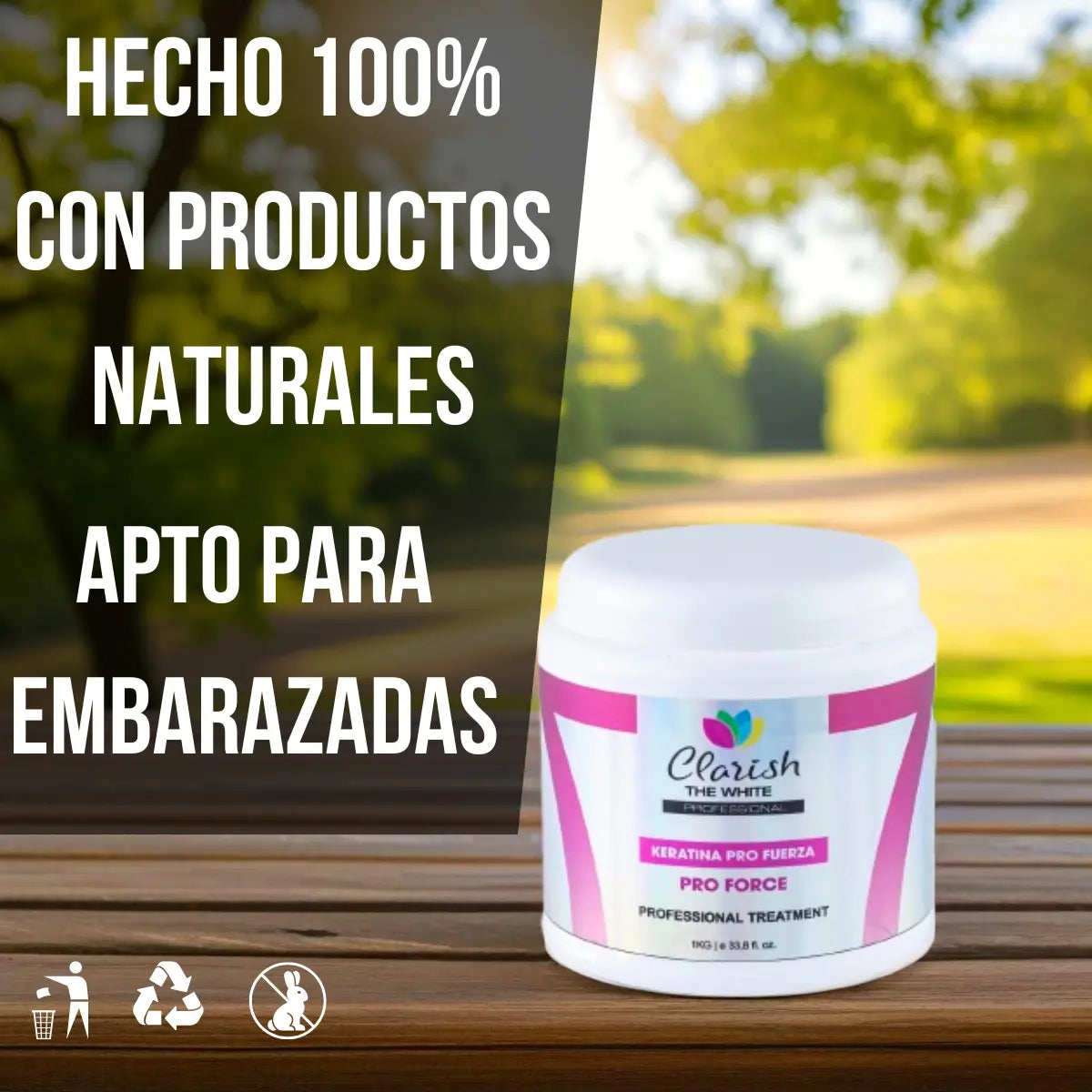 Concentrado De Keratina 1kg Pro Force Clarish The White