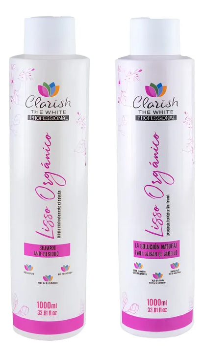 Alisado Orgánico Progresivo Clarish Kit 1l Sin Formol Pro