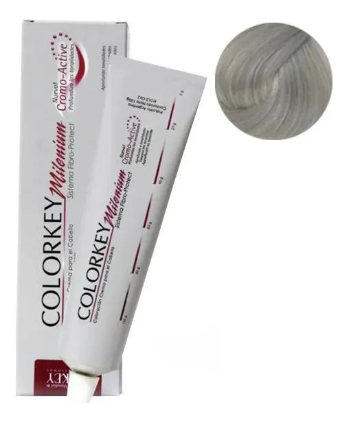 Tinta Silkey Colorkey Milenium Tono 1001 Platino Extra Aclarante para Cabello 120gr