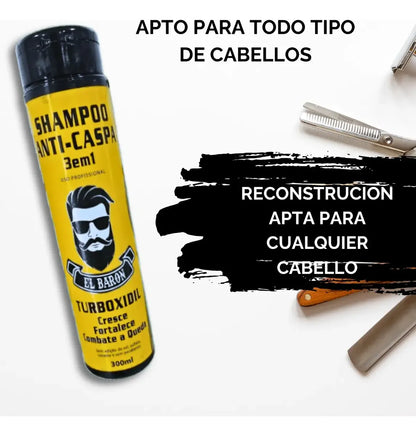 Shampoo Anti Caida Del Cabello Anti Caspa Turboxidil 300ml