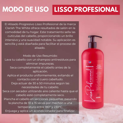 Alisado Progresivo Lisso Profesional Clarish The White 900ml