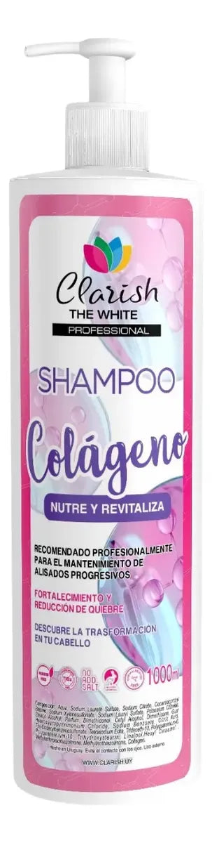 Shampoo Sin Sal Colageno Concentrado 1lt Clarish The White