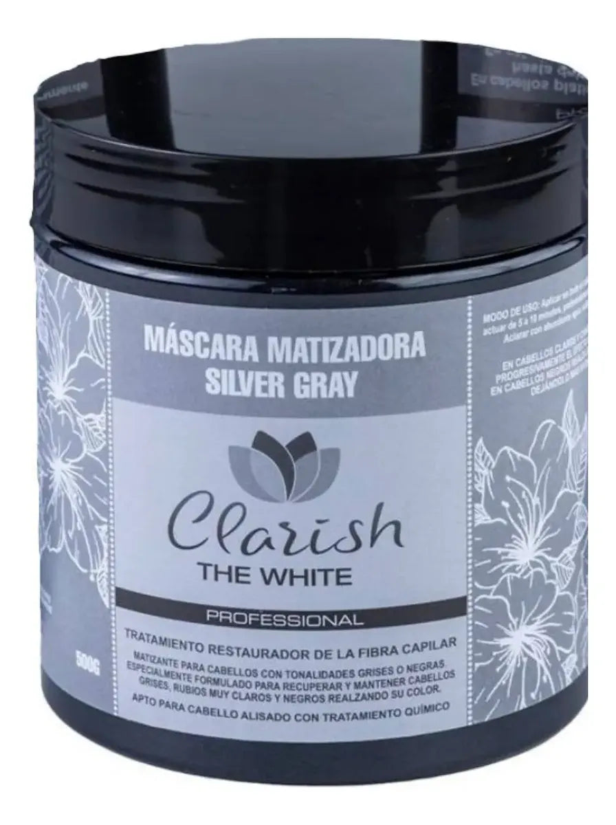 Máscara Matizadora Silver Gray Clarish The White 500gr