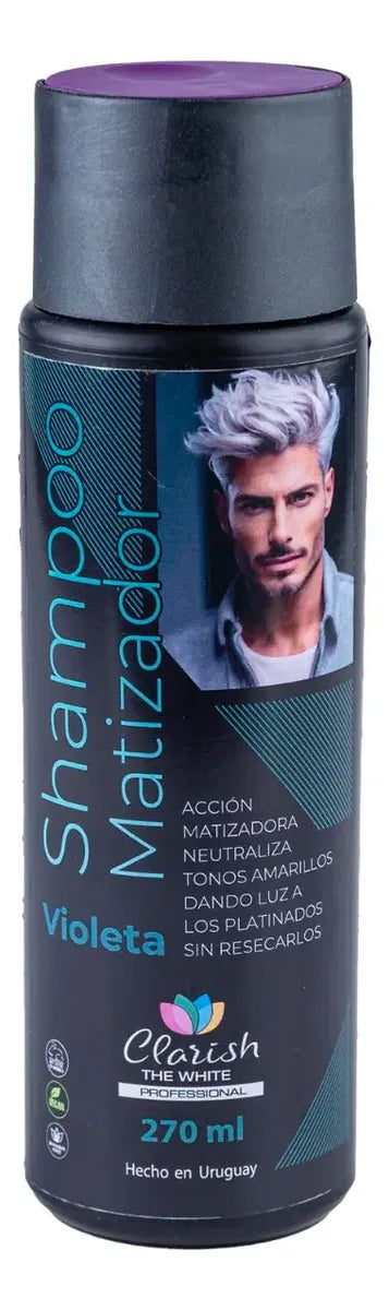 Shampoo Matizador Violeta Hombre 270ml Clarish The White