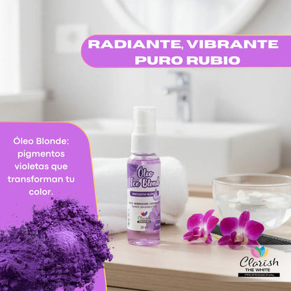Shampoo Y Acondicionador + Oleo Reparador Para Rubias Prof
