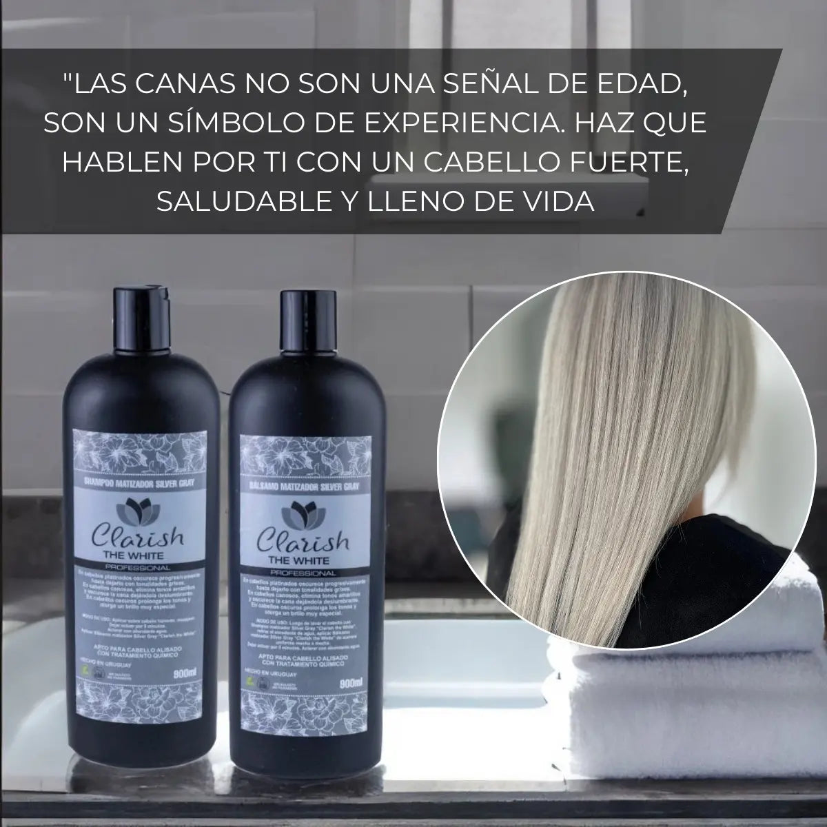 Shampoo Y Acondicionador Kit Matizador Silver Gray 900 Ml
