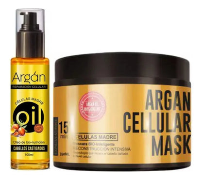 Máscara Células Madres Riviera 350gr + Aceite De Argán 100ml