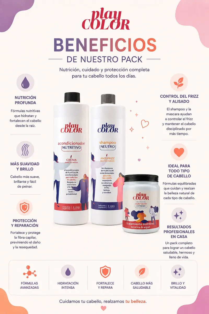 Pack Play Color Shampo + Acond + Mascara Plasma