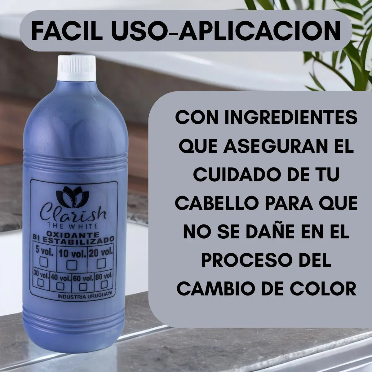 Oxidante Blonde Cremoso Estabilizador 1lt Clarish The White