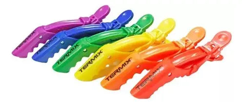 Set 6 Pinzas Termix Pride De Plastico Colores Peluqueria