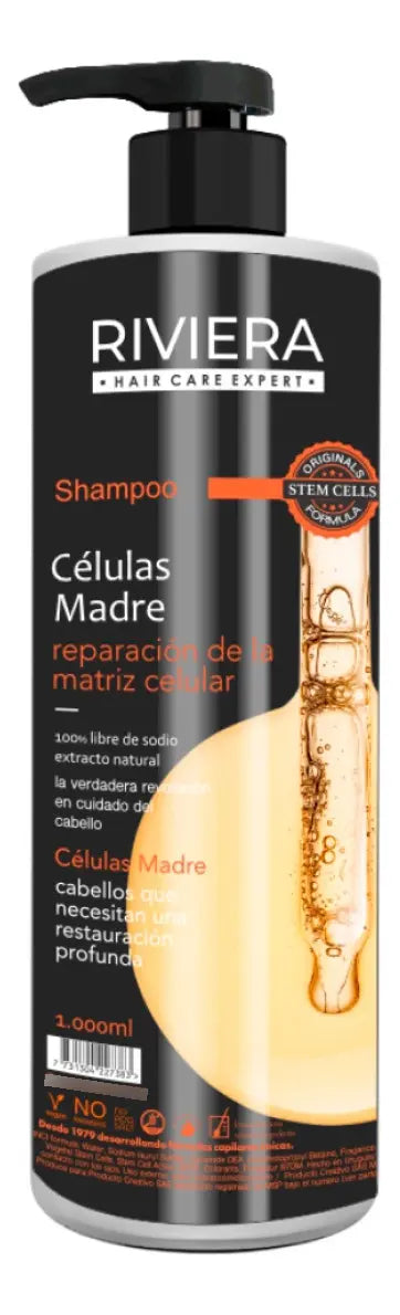 Shampoo Sin Sal Celulas Madre Reparacion Capilar 1lt