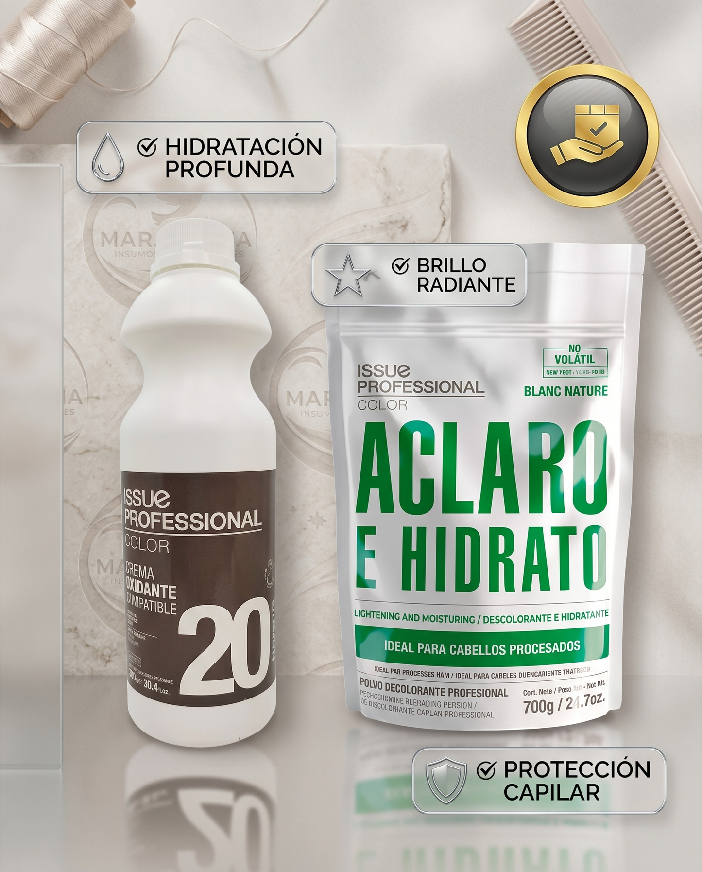 Polvo Decolorante Black Nature + Occidante 40vol